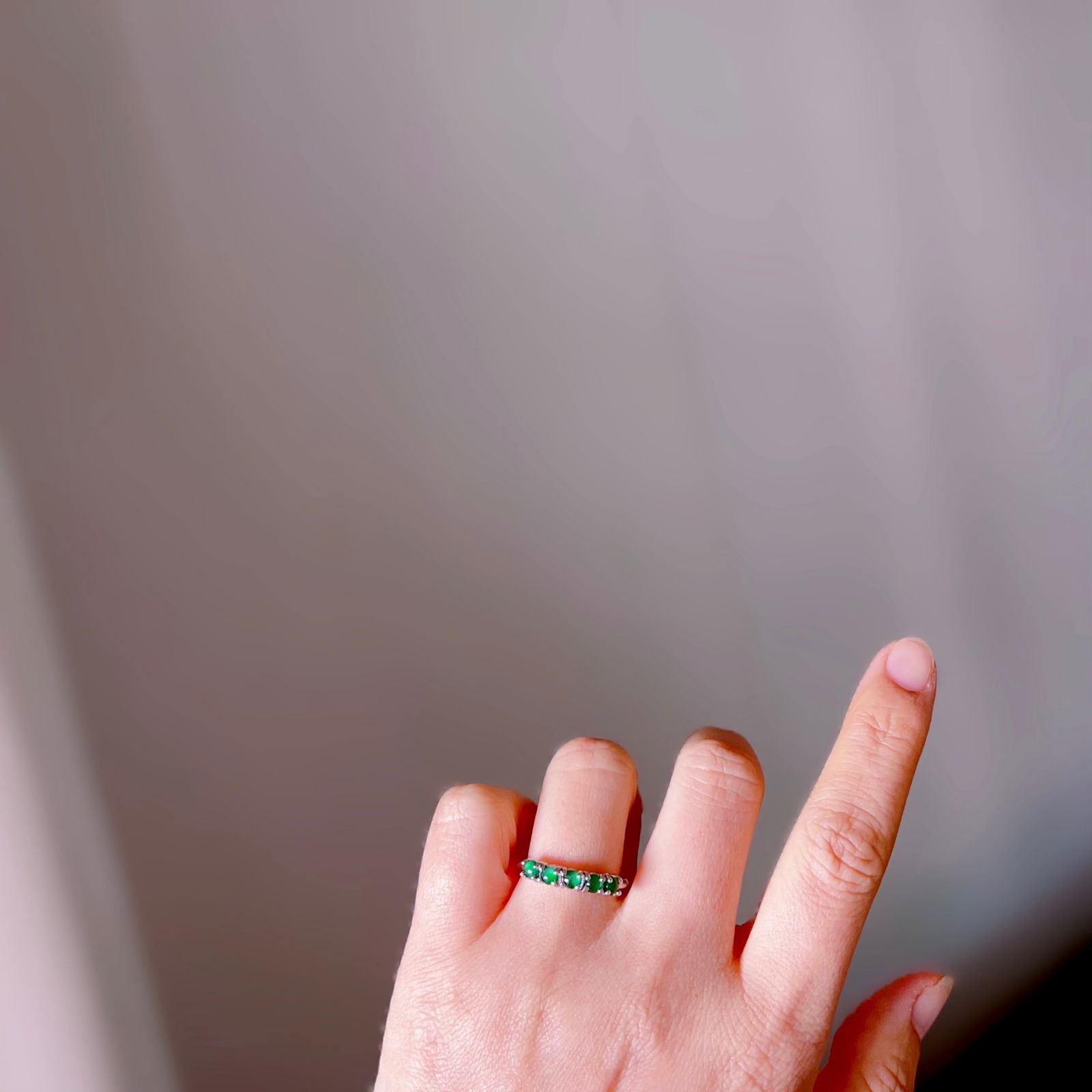 Natural jadeite Ring - 8