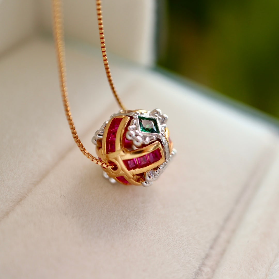 S925 silver ruby pendant - 2