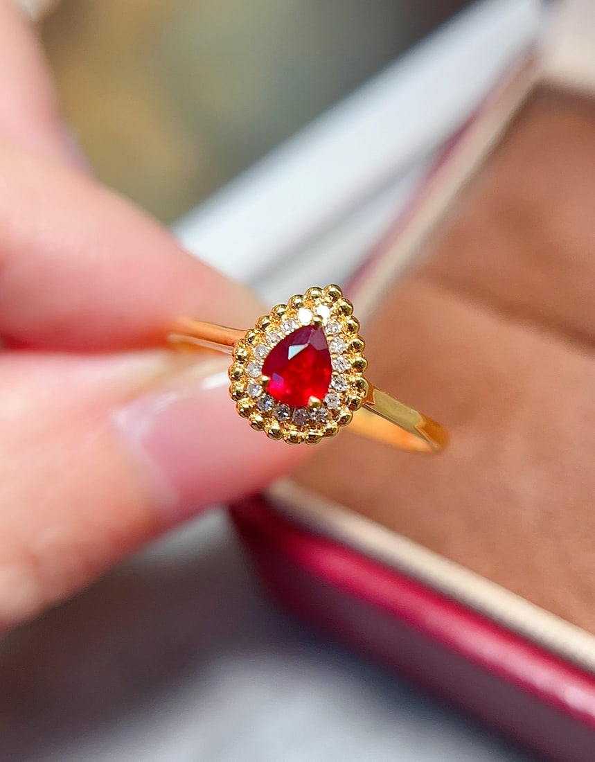 18K Gold Ruby Ring - 2