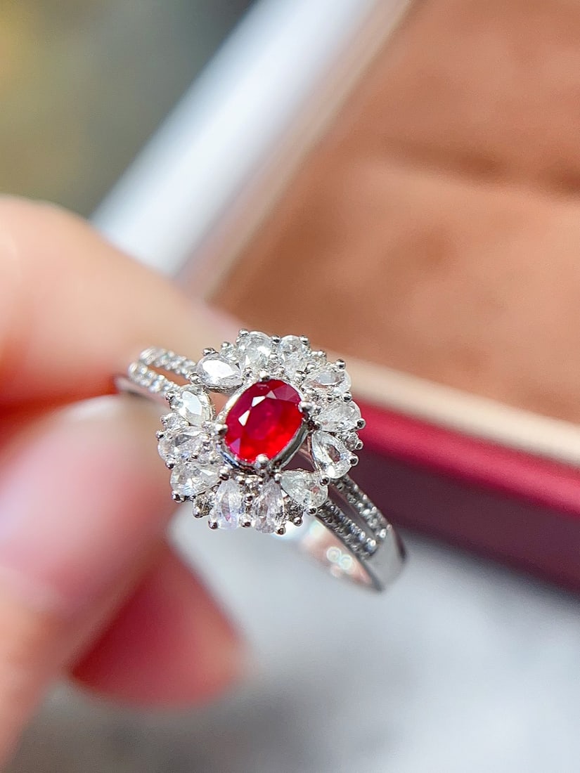 18k gold ruby ring - 4