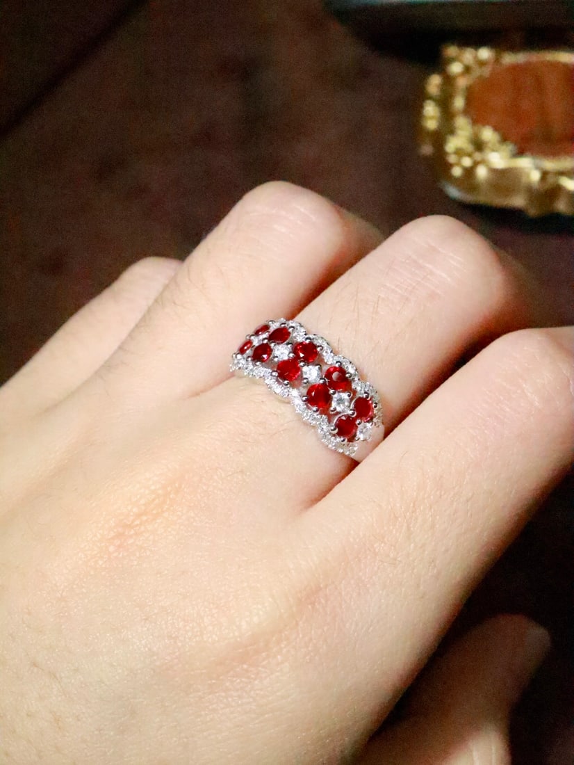 18K Natural Ruby Ring - 4