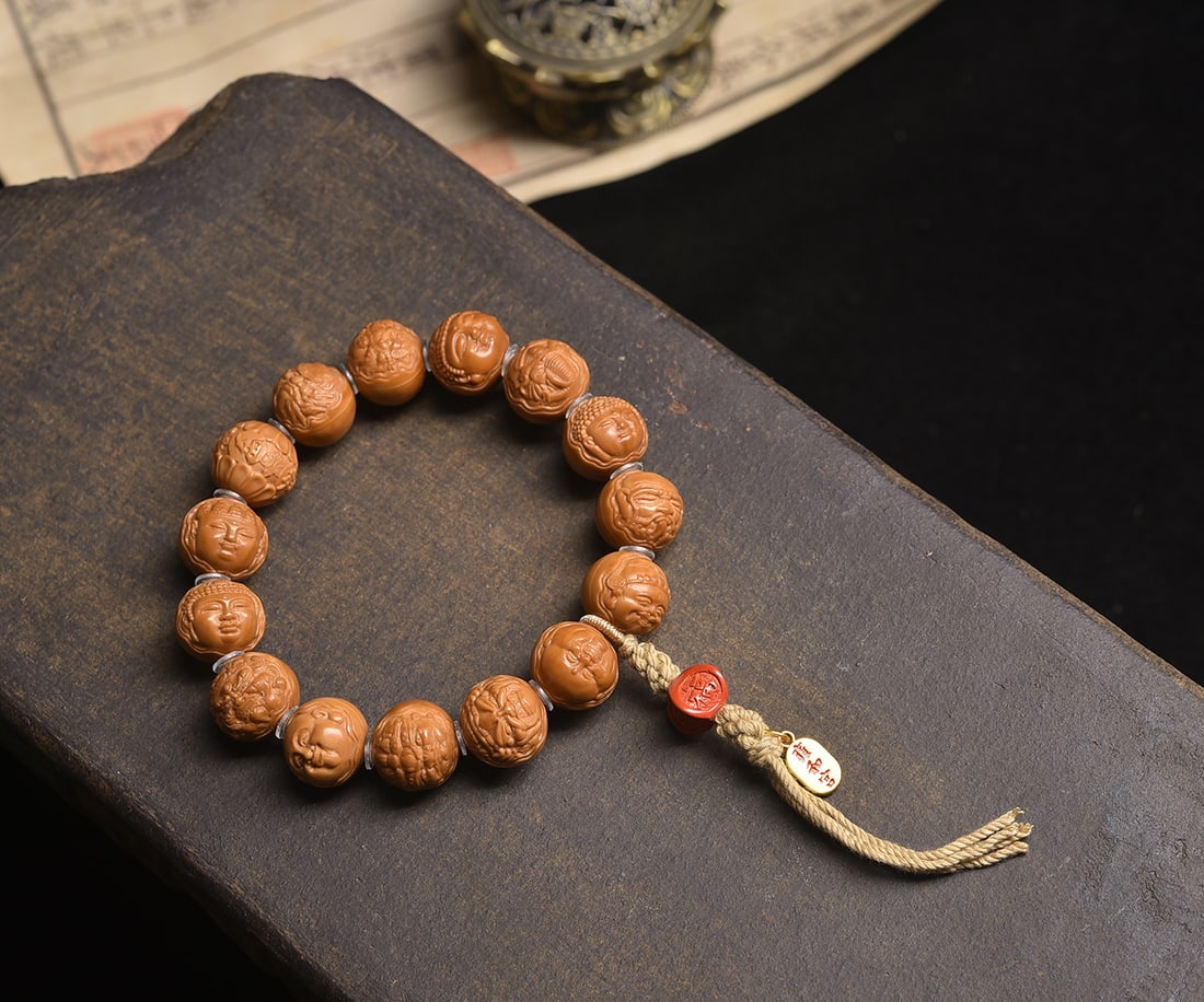 Wanfo Monkey Head Walnut Bracelet - 5