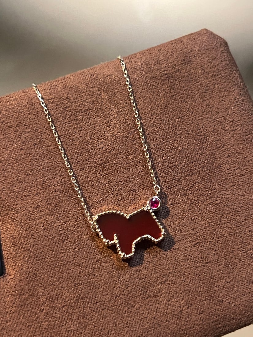 18k Gold Ruby Necklace - 2