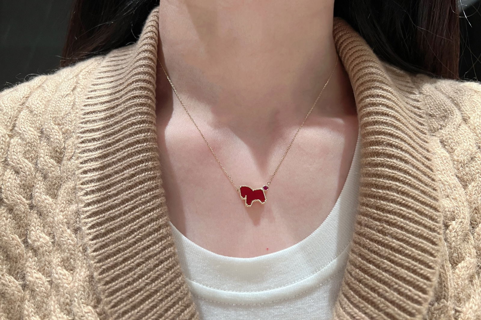 18k Gold Ruby Necklace - 5