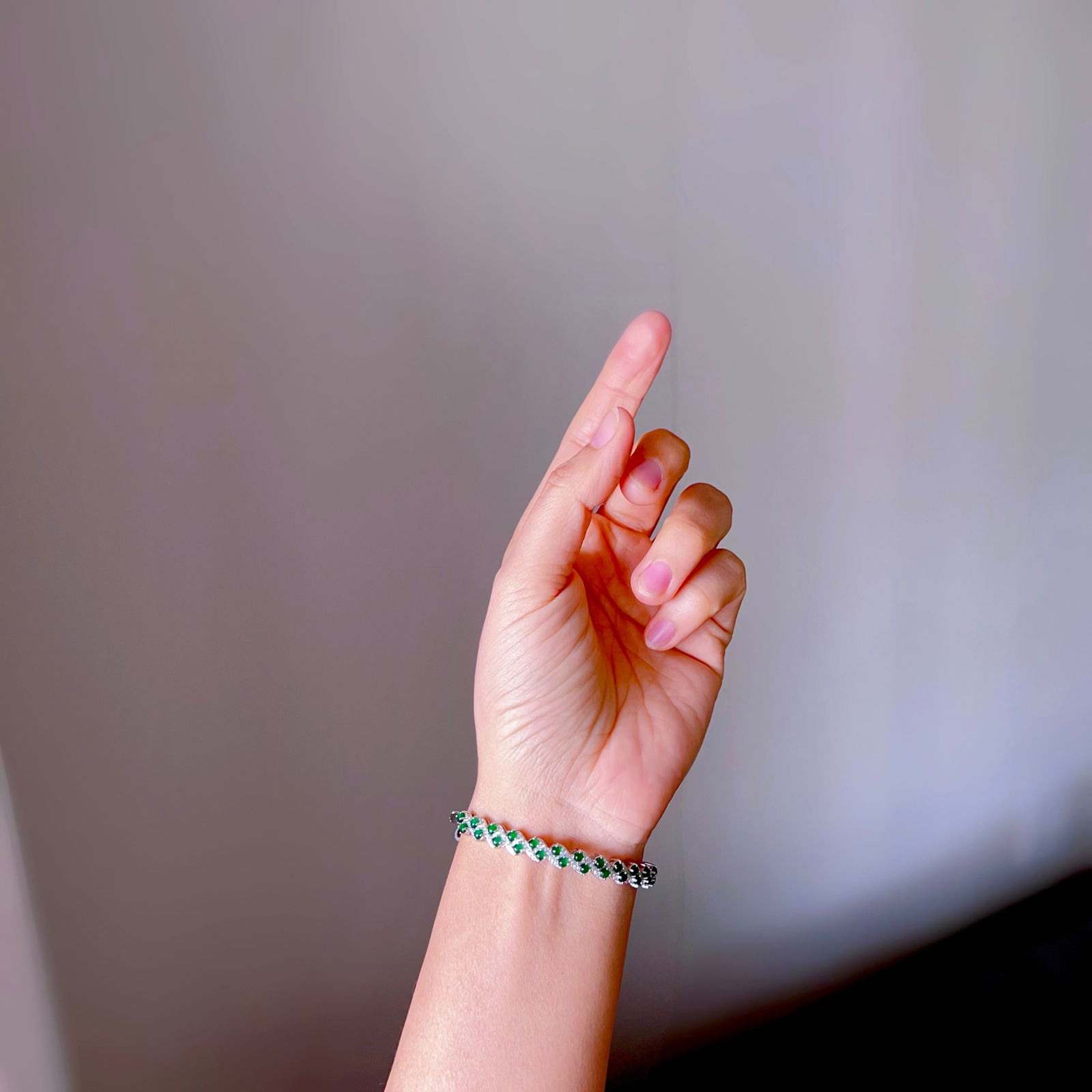Natural jadeite bangle - 8