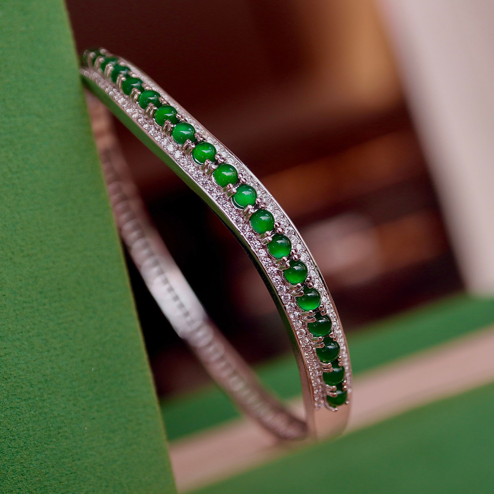 Natural jadeite bangle - 2