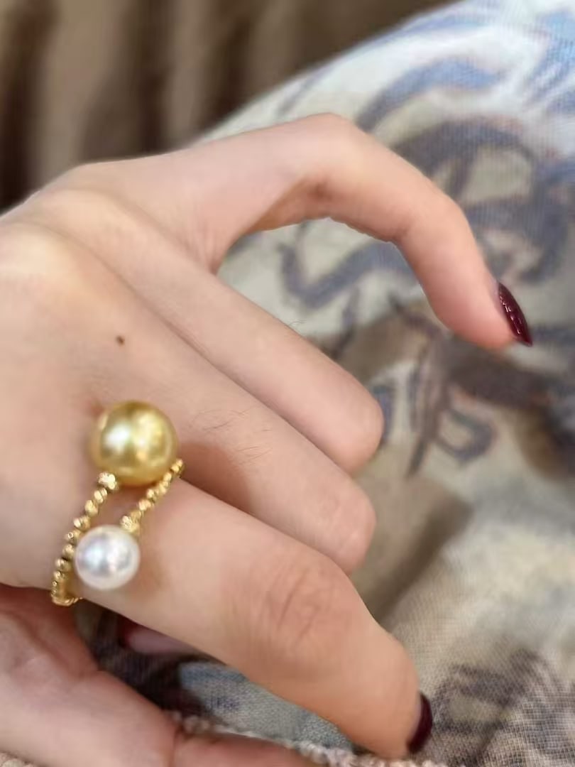 Pearl double ring - 3