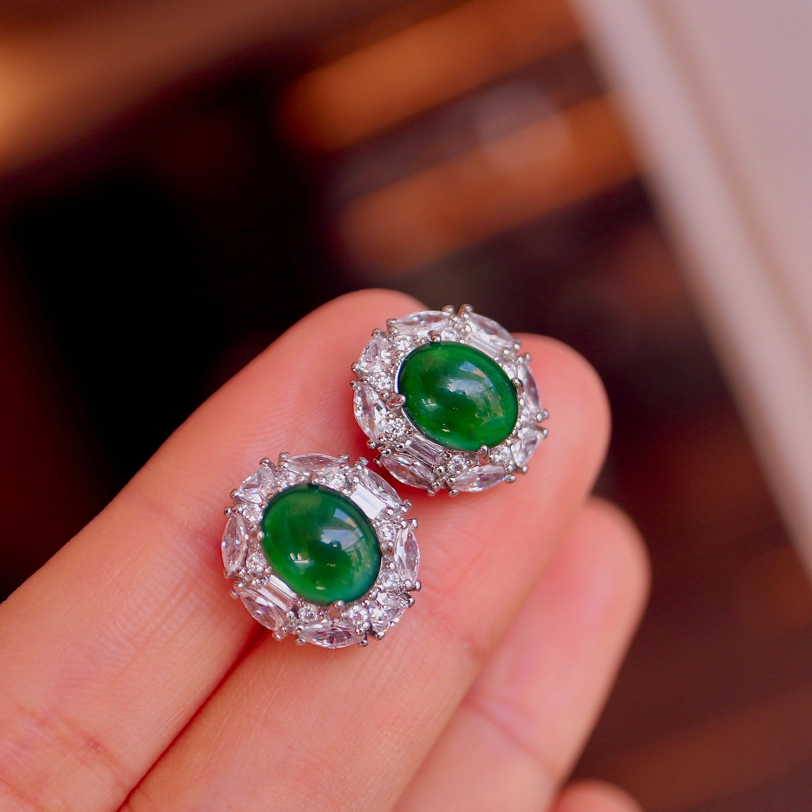 Jadeite earrings - 5