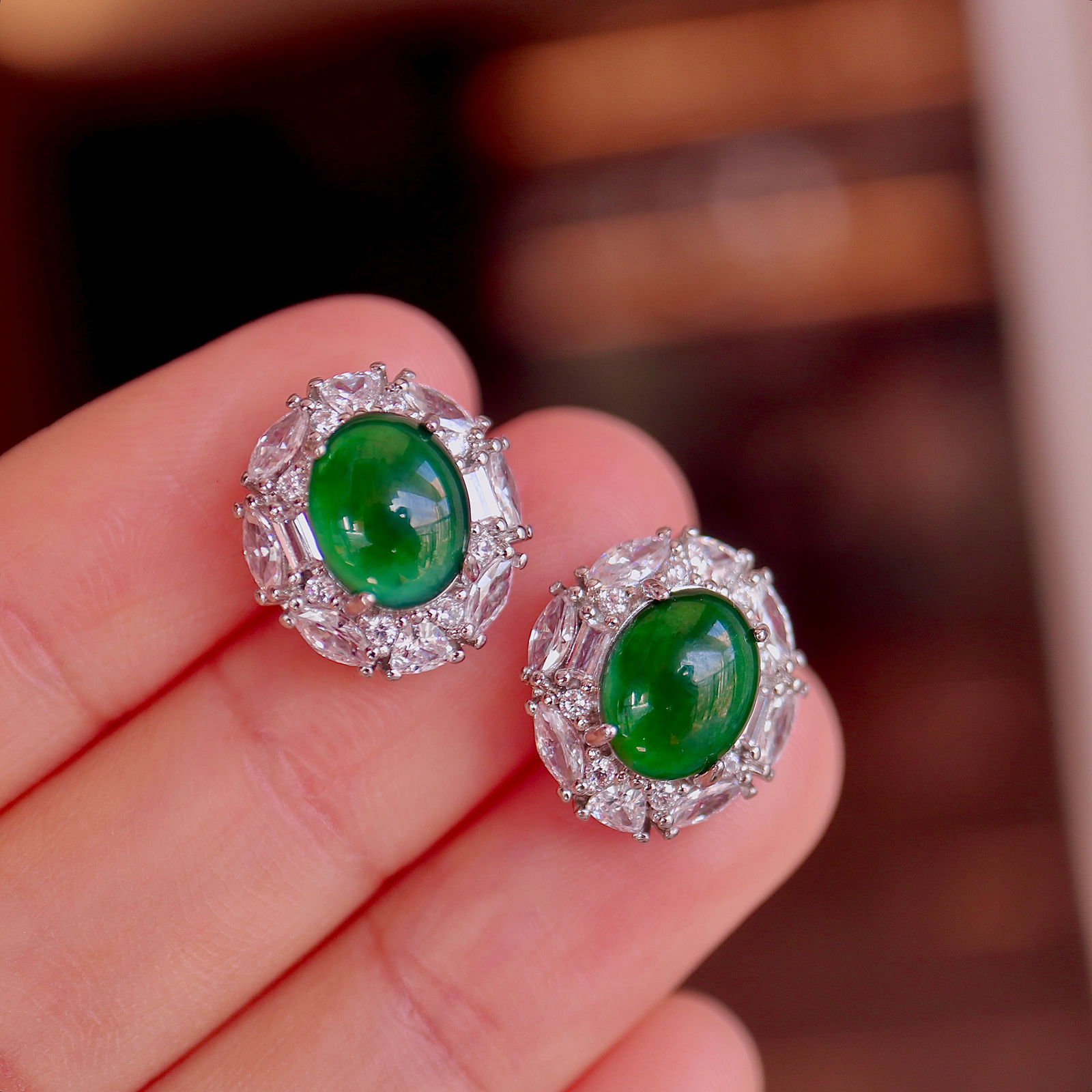 Jadeite earrings - 7