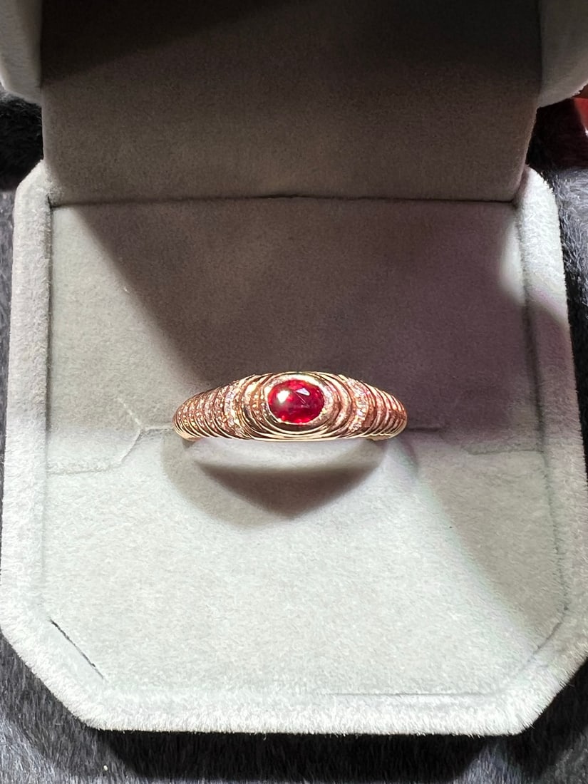 18K gold ruby ring - 2