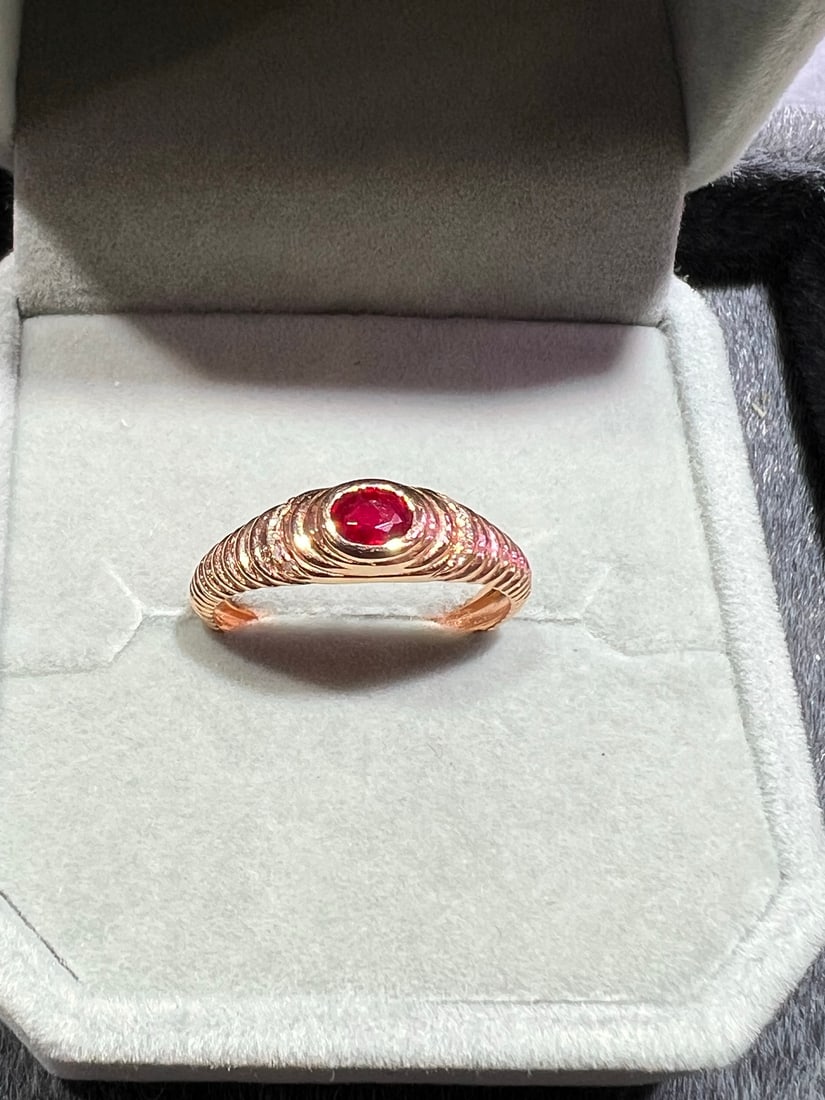 18K gold ruby ring - 8