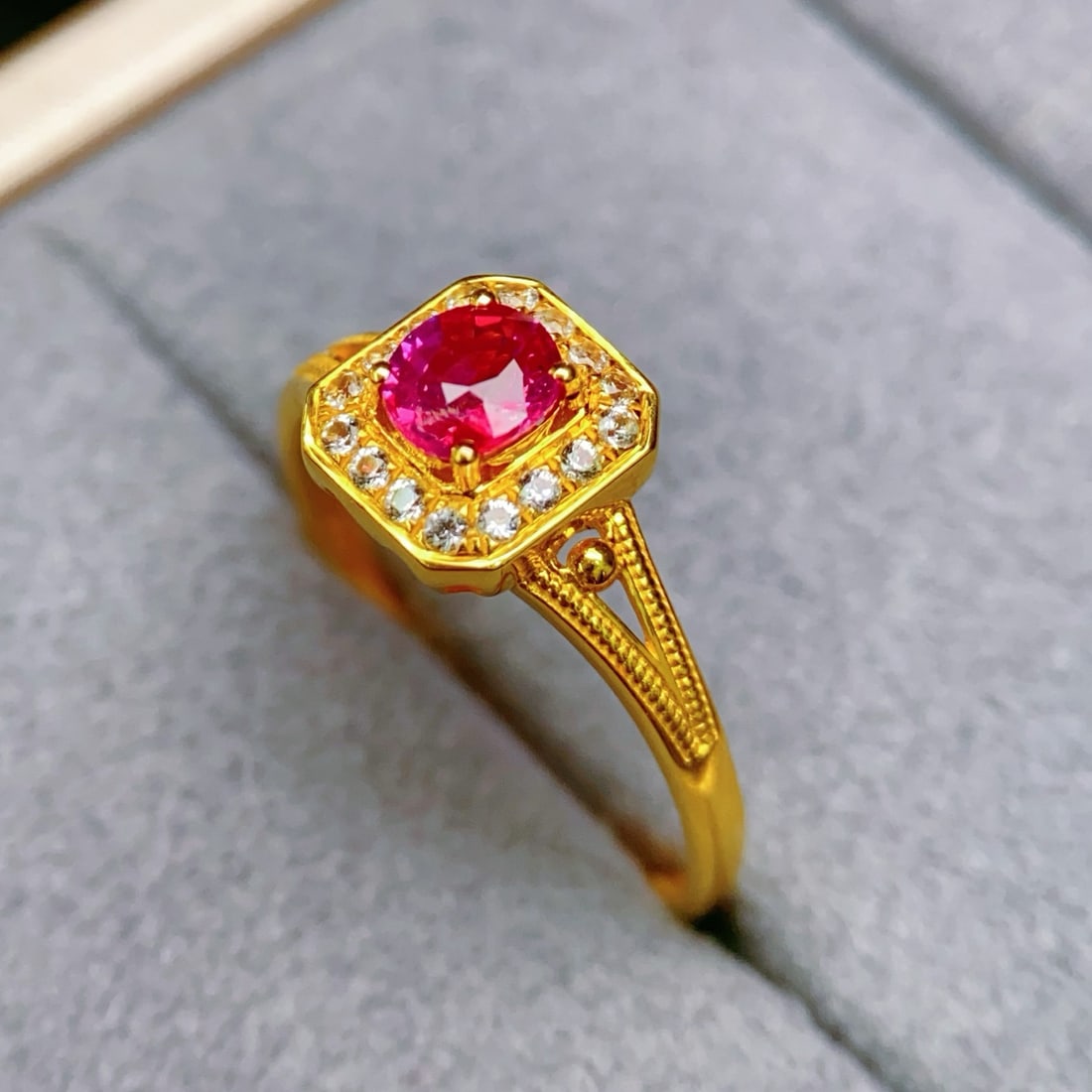 18K Gold Ruby Ring - 5