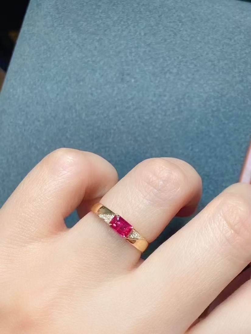 18K gold ruby ring - 3