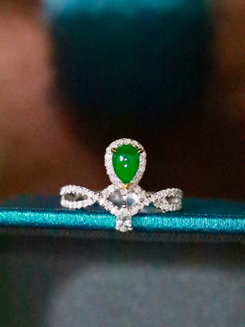 18K gold emerald ring - 2