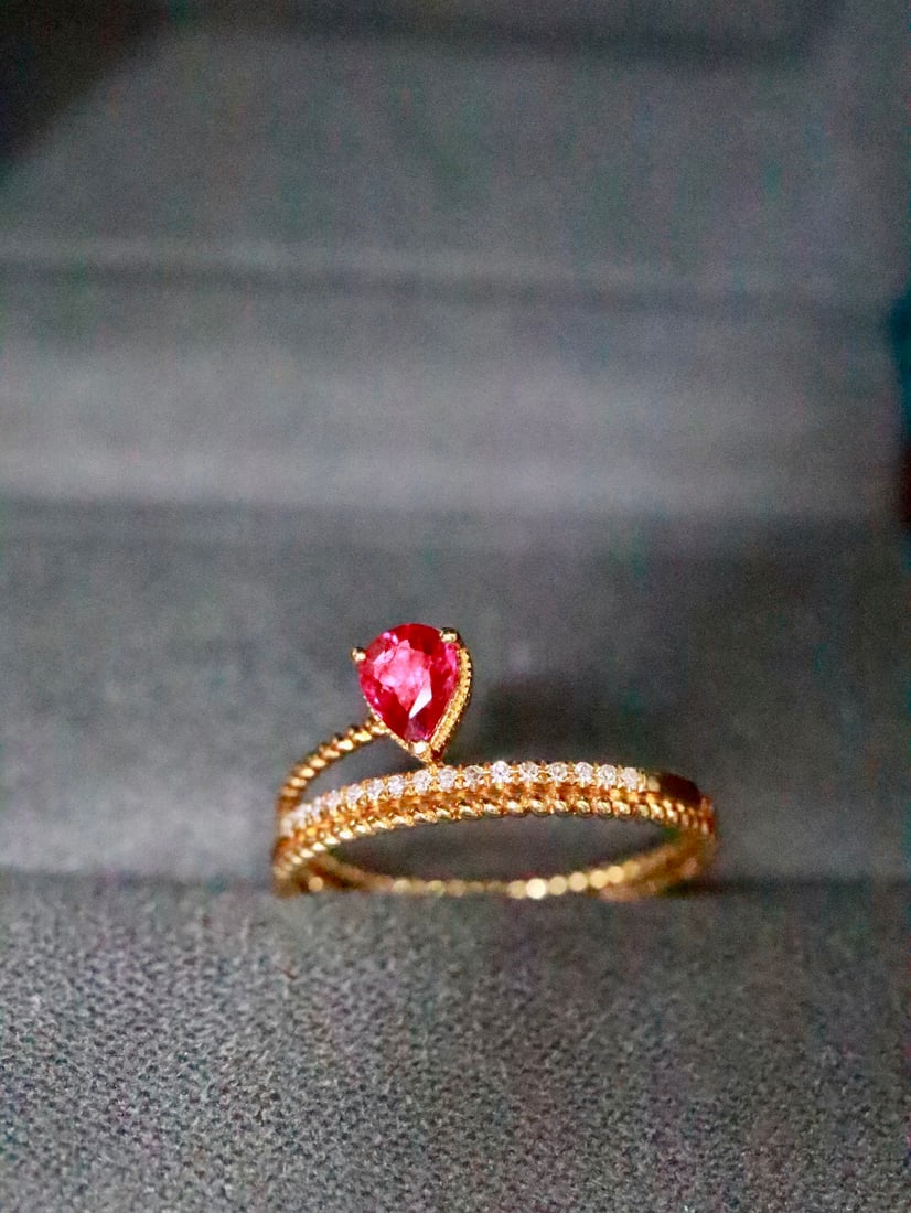 18K Gold Ruby Ring - 2