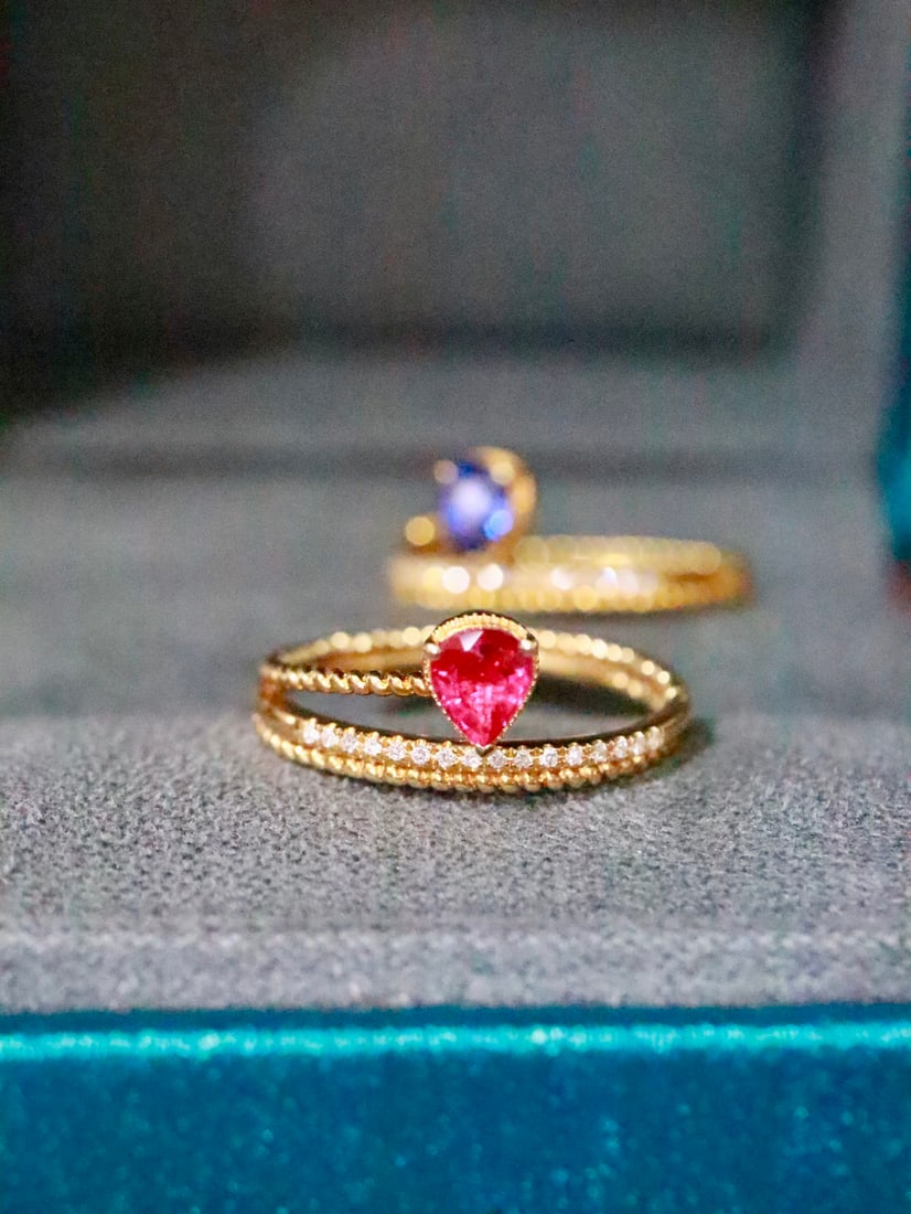 18K Gold Ruby Ring - 4