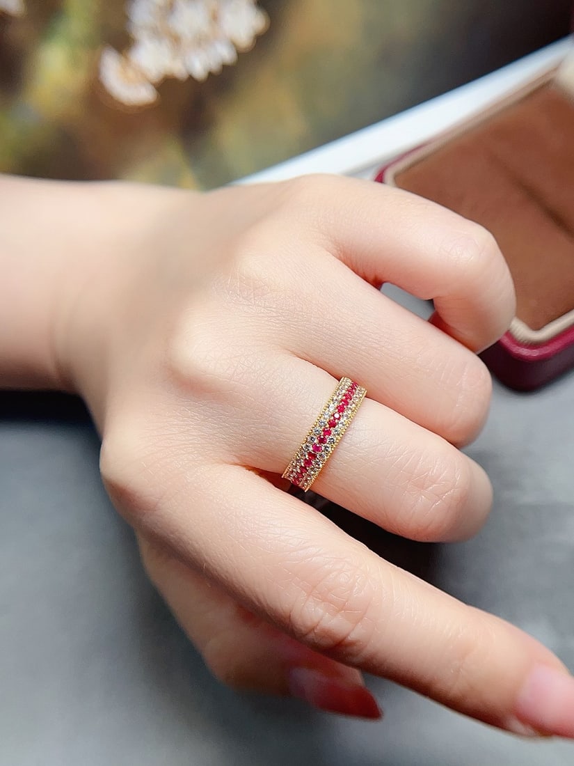 18K Gold Ruby Ring - 5