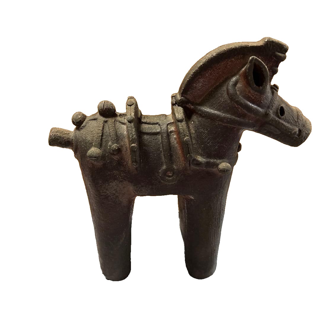 Decorative Ceramic Horse Figurine – 22 cm Height: A decorative ceramic horse figurine featuring distinctive and intricate detailing. Standing approximately 22 cm in height, this piece showcases elegant craftsmanship and expressive design, making it
