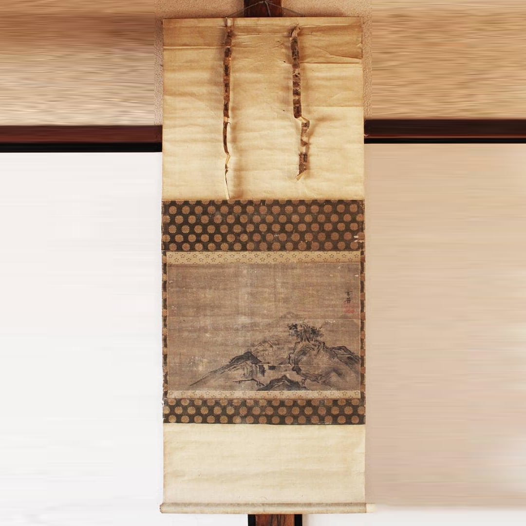 Original Hand-Painted Hanging Scroll – SesshU TOyO Landscape (1 of 9)