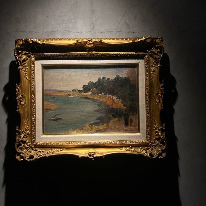 Vintage Original Oil Painting – Hand-Signed: Artwork Details Medium: Original oil painting, hand-signed by the artist Period: Mid-20th century, pre-Japanese economic boom Framing: Heavy, ornate Baroque-style gold frame Frame Size: Approx. H 50cm