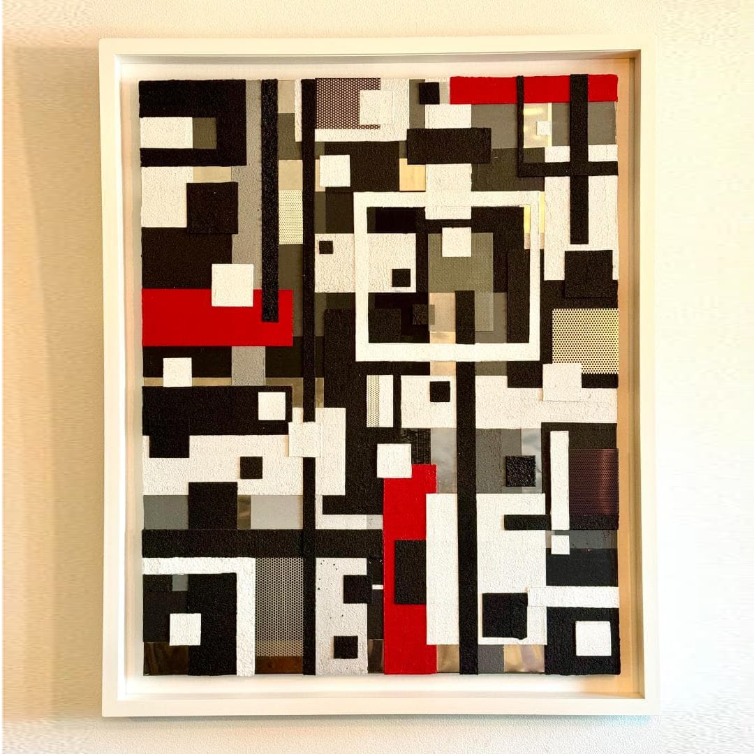 Shinsuke Ikeuchi – Early Work, Metal Art in Framed 30-Gou: Artwork Details Artist: Shinsuke Ikeuchi Production Date: November 9, 2019 Origin: Japan Medium: Metal craft mounted in a frame Condition: Minor surface scratches, otherwise excellent Framed Size: Hei