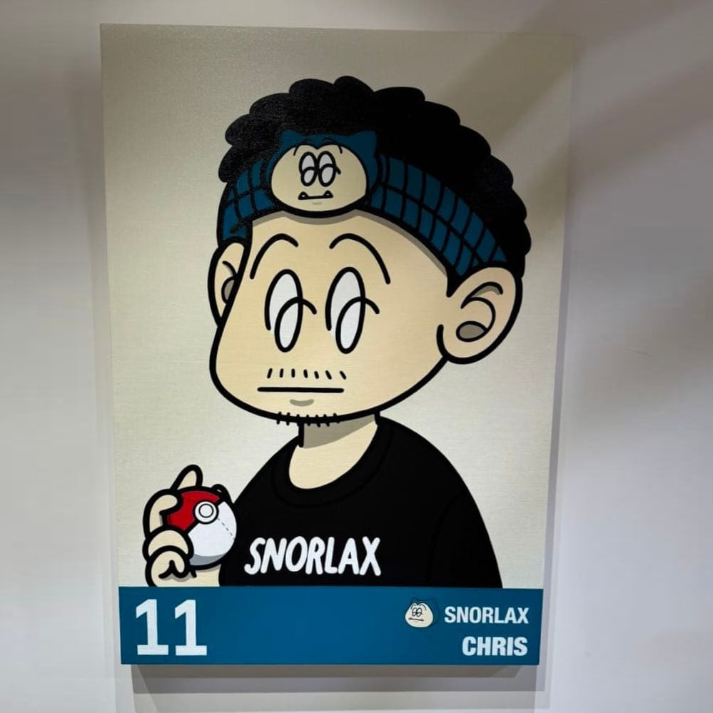 [Rare] CHRIS meets KABIGON – CHRIS #11 PokEmon: Product Details Title: CHRIS meets KABIGON – CHRIS #11 Artist: CHRIS Theme: PokEmon Size: 64cm × 94cm Medium: Painting / Art (original) Description This is a one-of-a-kind artwork sold via lottery,