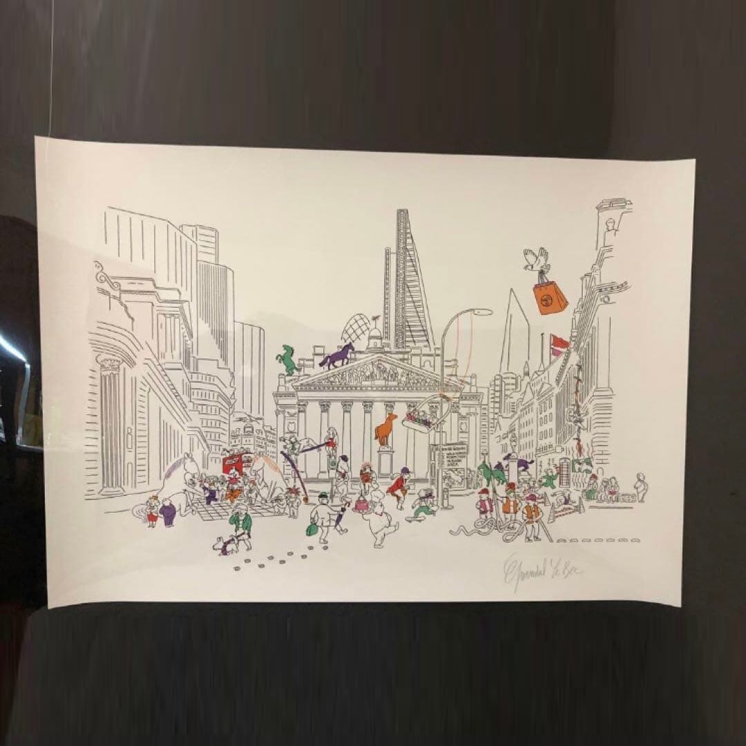 HermEs Limited Edition Special Art – Signed with Original Case: Description Brand: Hermes Title: The City is Our Playground Medium: Limited edition silkscreen print Artist: Gwendal (contemporary artist active in Paris and New York) Signature: Hand-signed by the ar