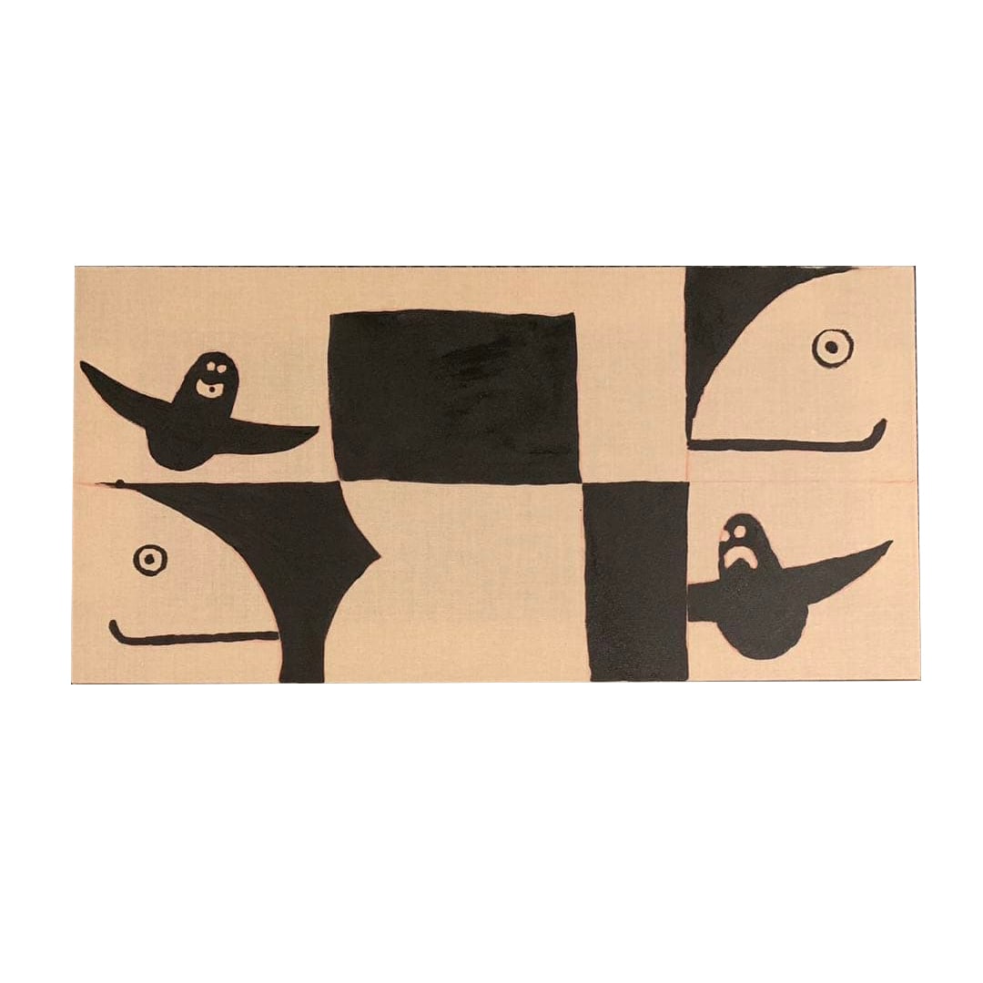 Mark Gonzales – Original Hand-Painted Artwork (Gonz): Description Artist: Mark Gonzales (Gonz) Event: Purchased at MARK GONZALES solo exhibition SNOW PROBLEM held at BOOKMARC in 2023 Medium: Original hand-painted canvas Certificate: Comes with a certific