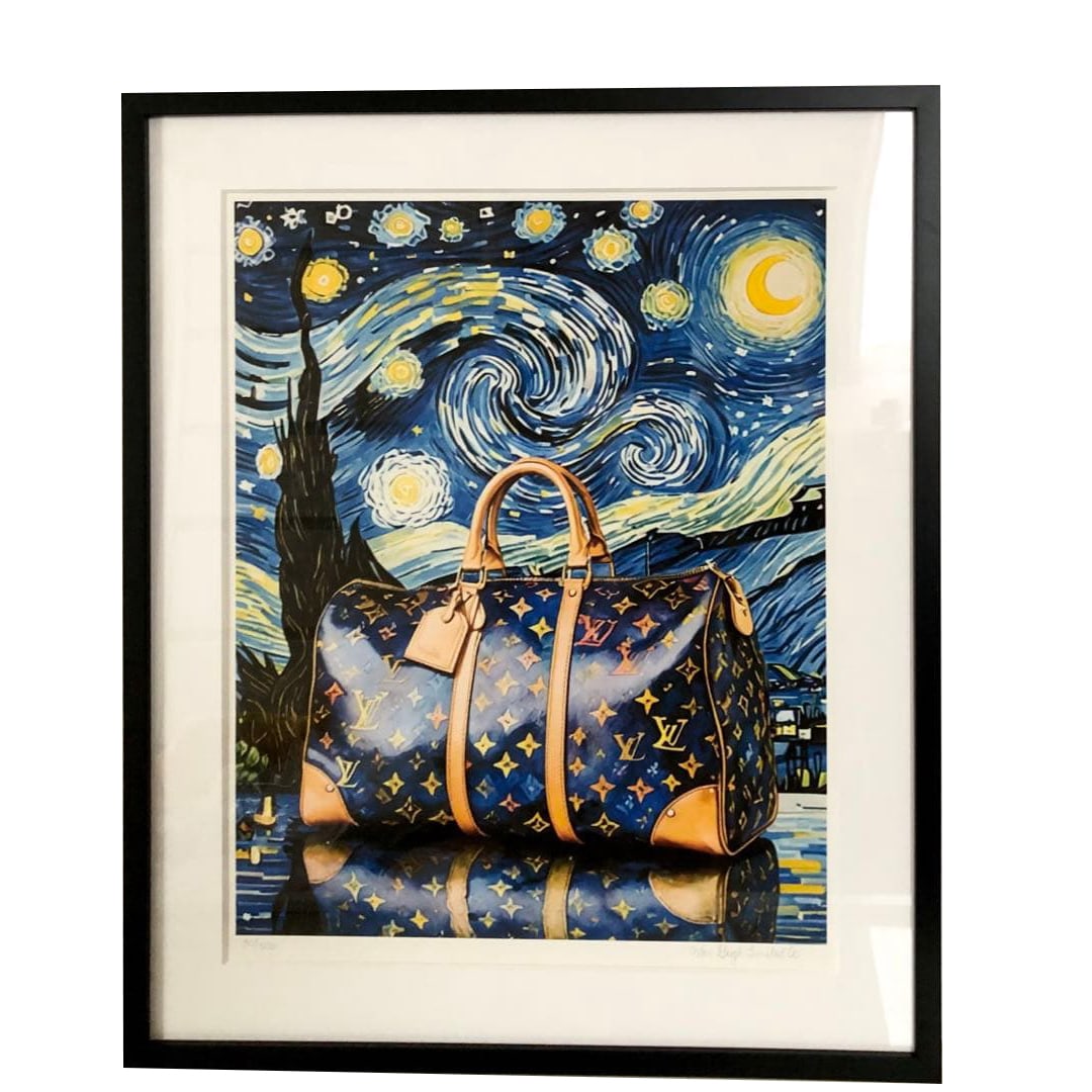 Louis Vuitton LV KEEPALL TRIBUTE 3 COA & Box Included: Artist/Brand: Van Gogh Limited Co. / Louis Vuitton Title: LV KEEPALL TRIBUTE 3 Edition: 500 Art Type: Silk screen print Paper: Archival paper Inspiration: Tribute to Vincent van Gogh’s masterpiece