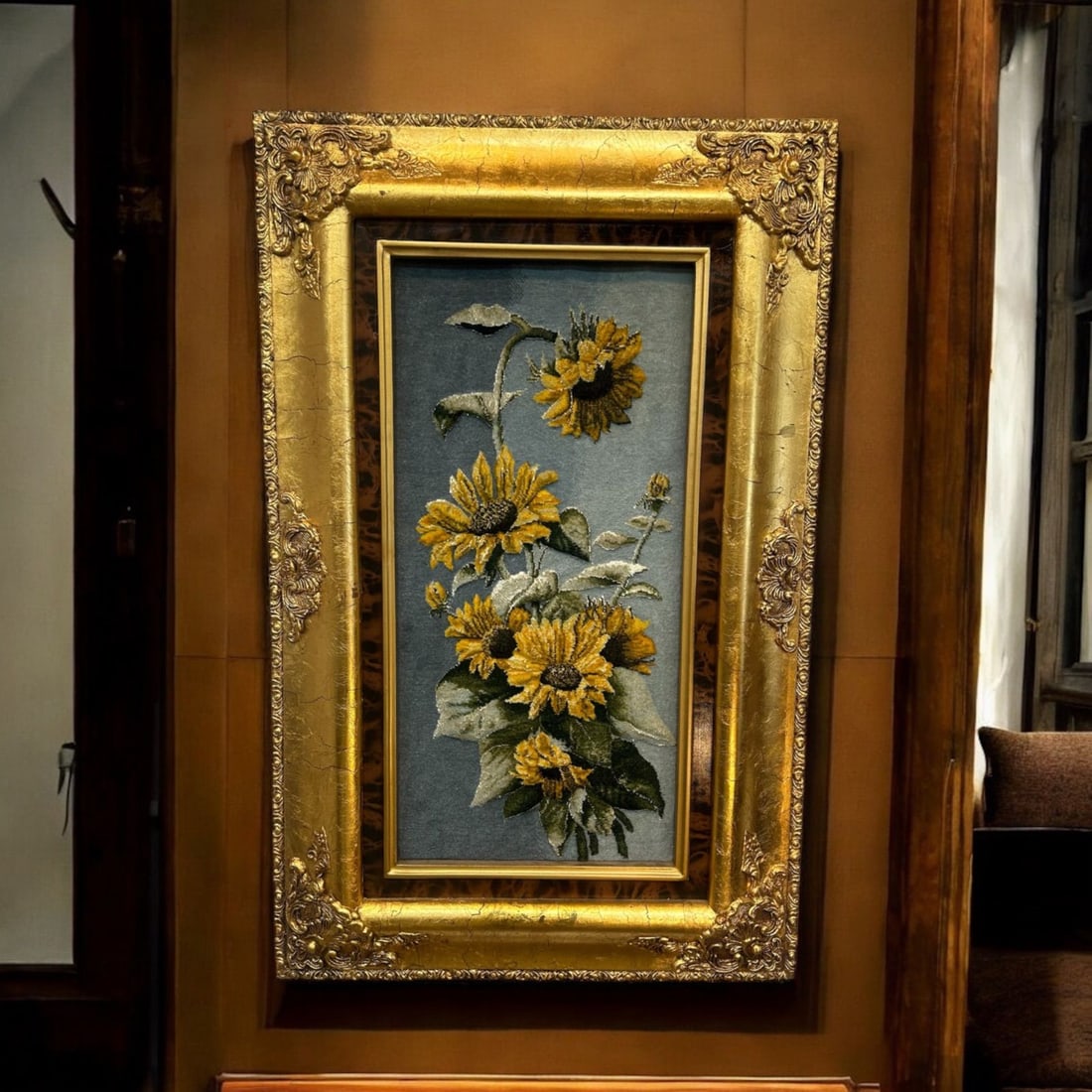 Persian Tabriz Wool & Silk Handwoven Carpet Tapestry, 51×80.5 cm: This exquisite Persian tapestry originates from Tabriz in northwestern Iran, renowned worldwide for its intricate weaving and artistic designs. This piece’s subtle color transitions shift beautifull