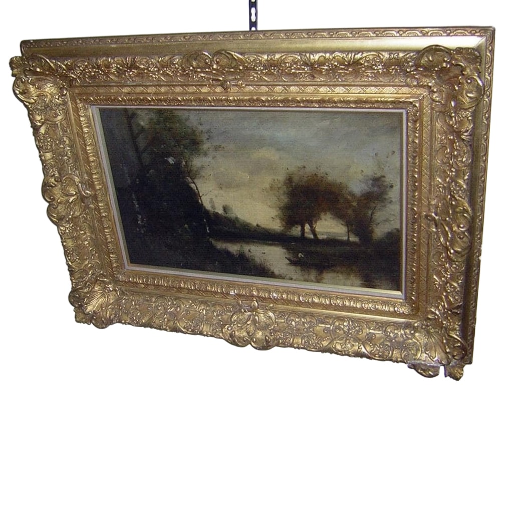 Manner of Jean-Baptiste-Camille Corot, Barbizon School Style, Oil on Canvas, 31 × 53 cm (1 of 16)