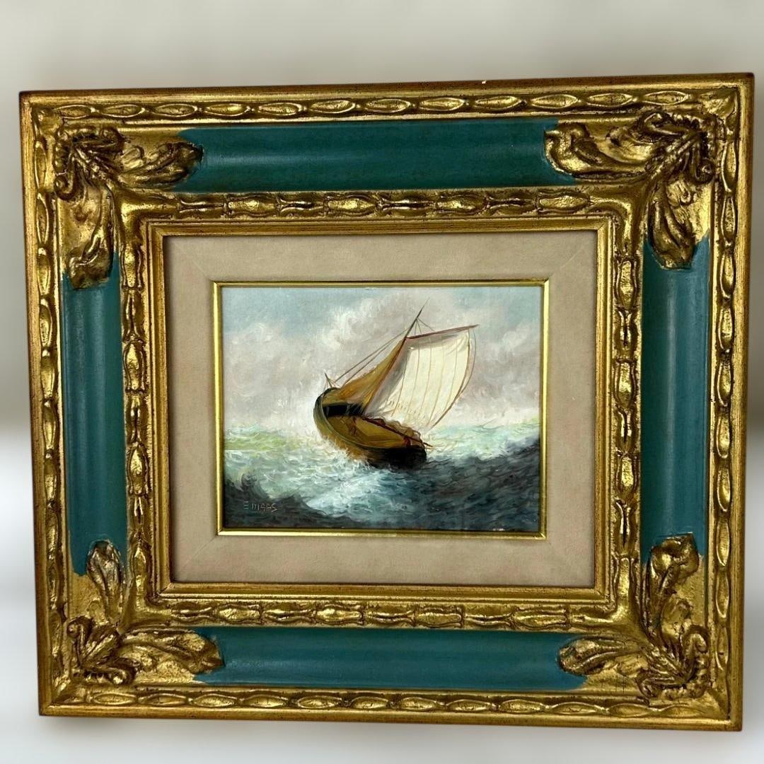 Elias Manuel Perez (b.1931) Seascape Oil Painting, Signed, Framed (1 of 16)