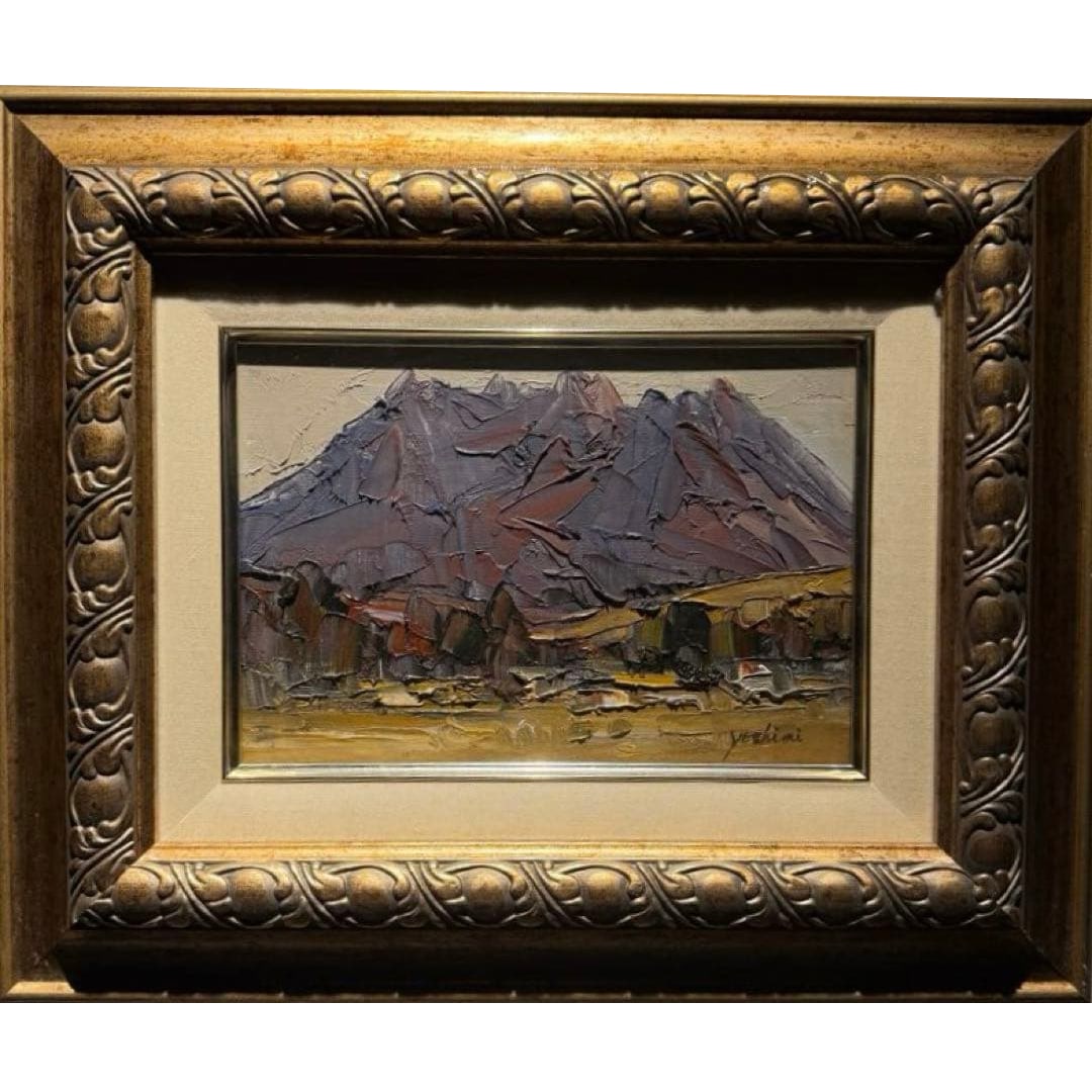 Impasto Original Oil Painting with Handwritten Signature – Textured Mountain Landscape, Framed (1 of 5)