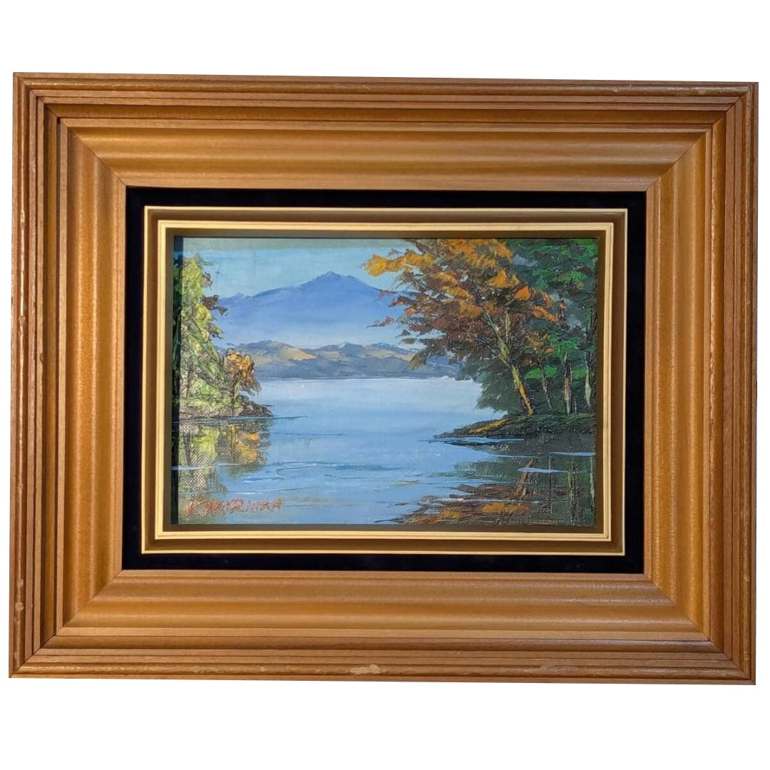 Oil Painting – Inawashiro: Autumn Colors and Mountain Ranges, SM Size (1 of 9)