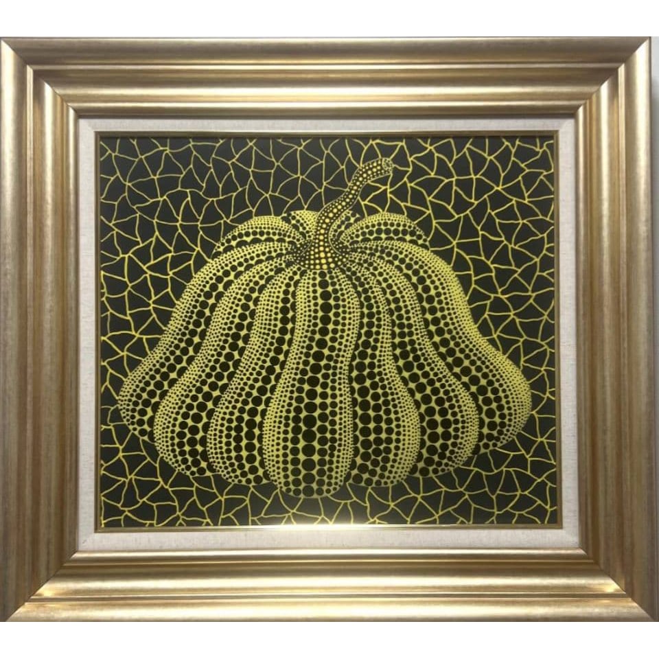 After Yayoi Kusama, Pumpkin (1995), Oil on Canvas, Signed, Framed (1 of 5)