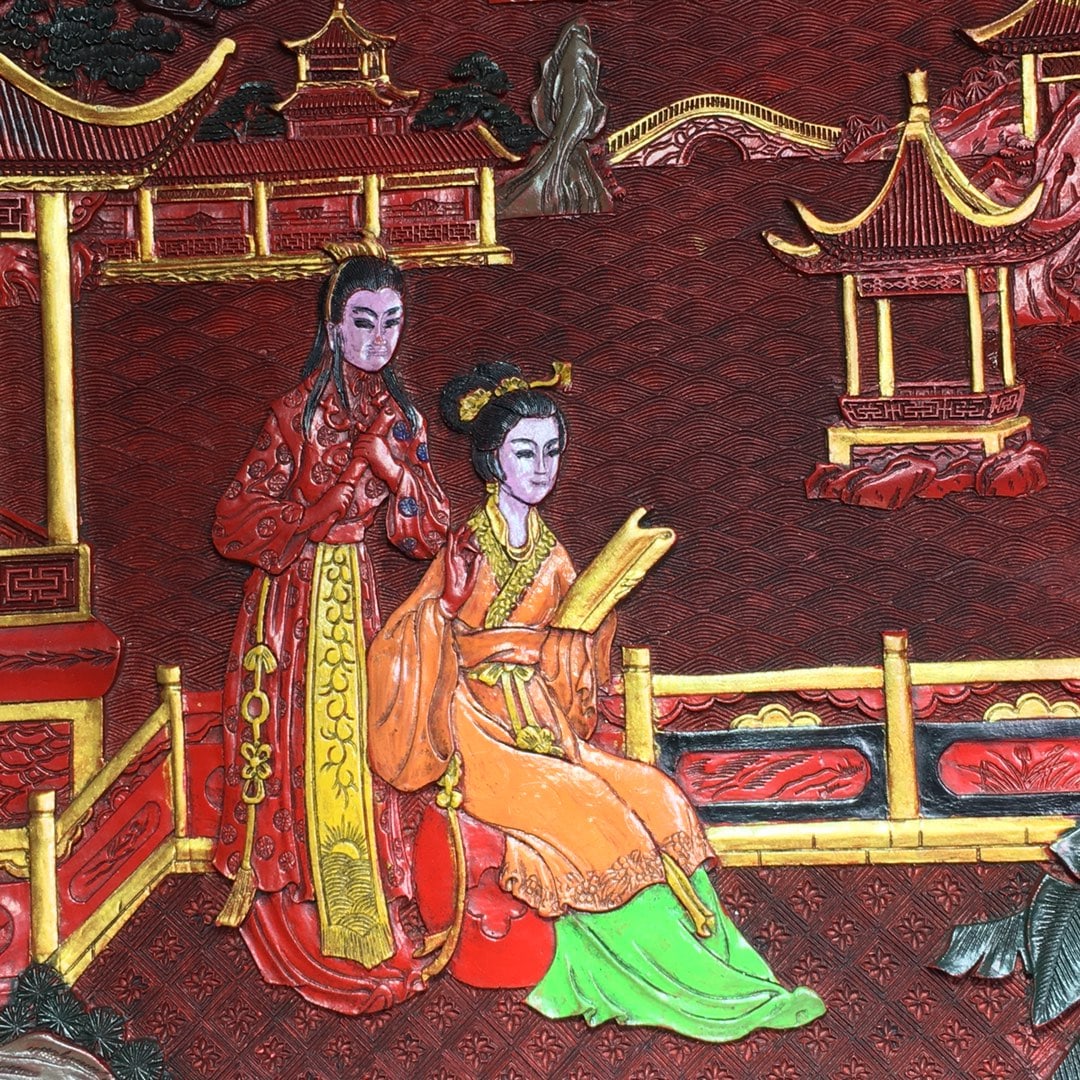 Painted lacquer tray - 4