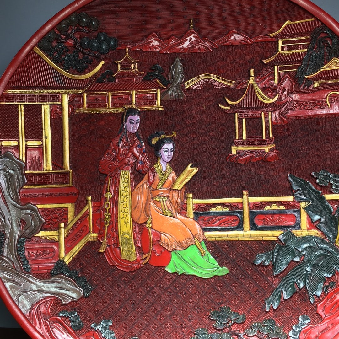 Painted lacquer tray - 6