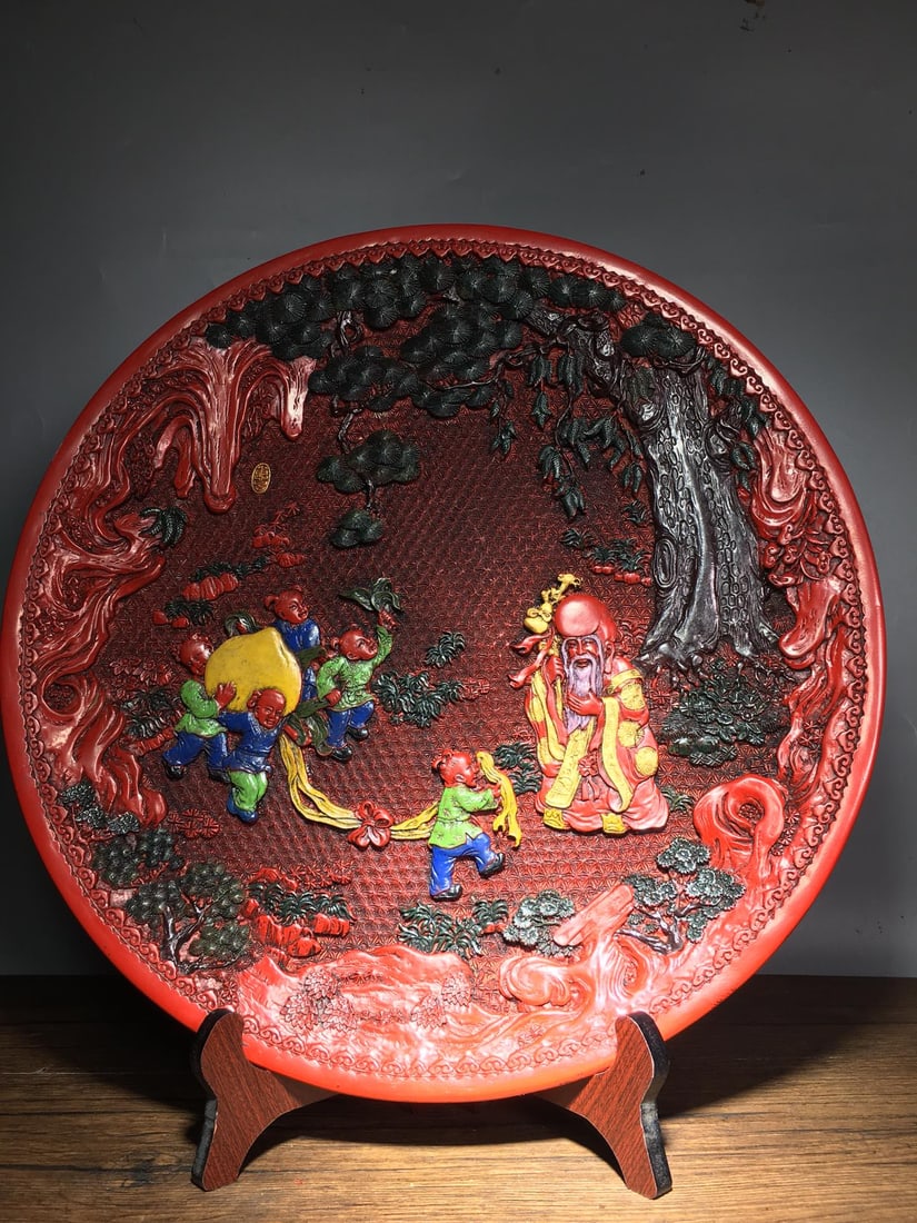 Painted lacquer tray - 4