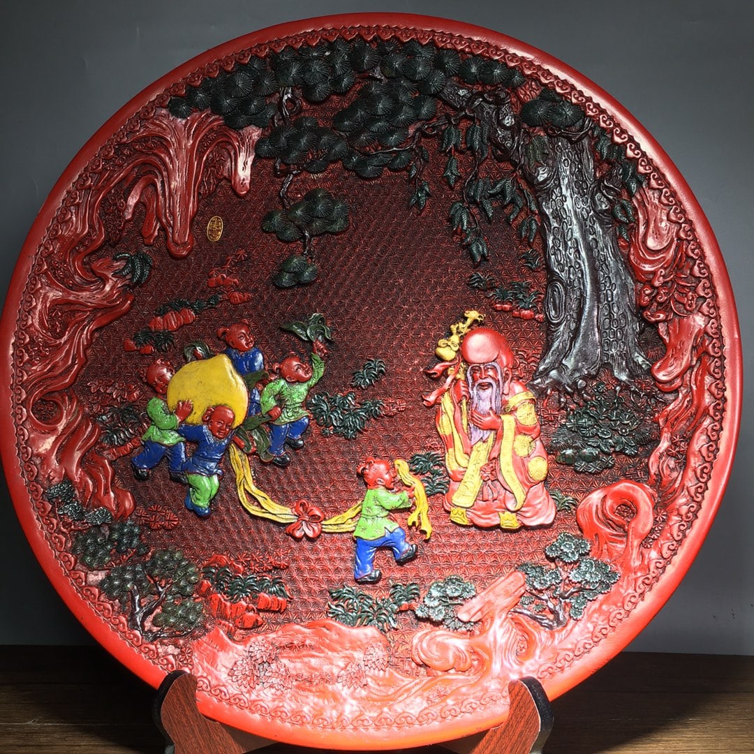 Painted lacquer tray - 5