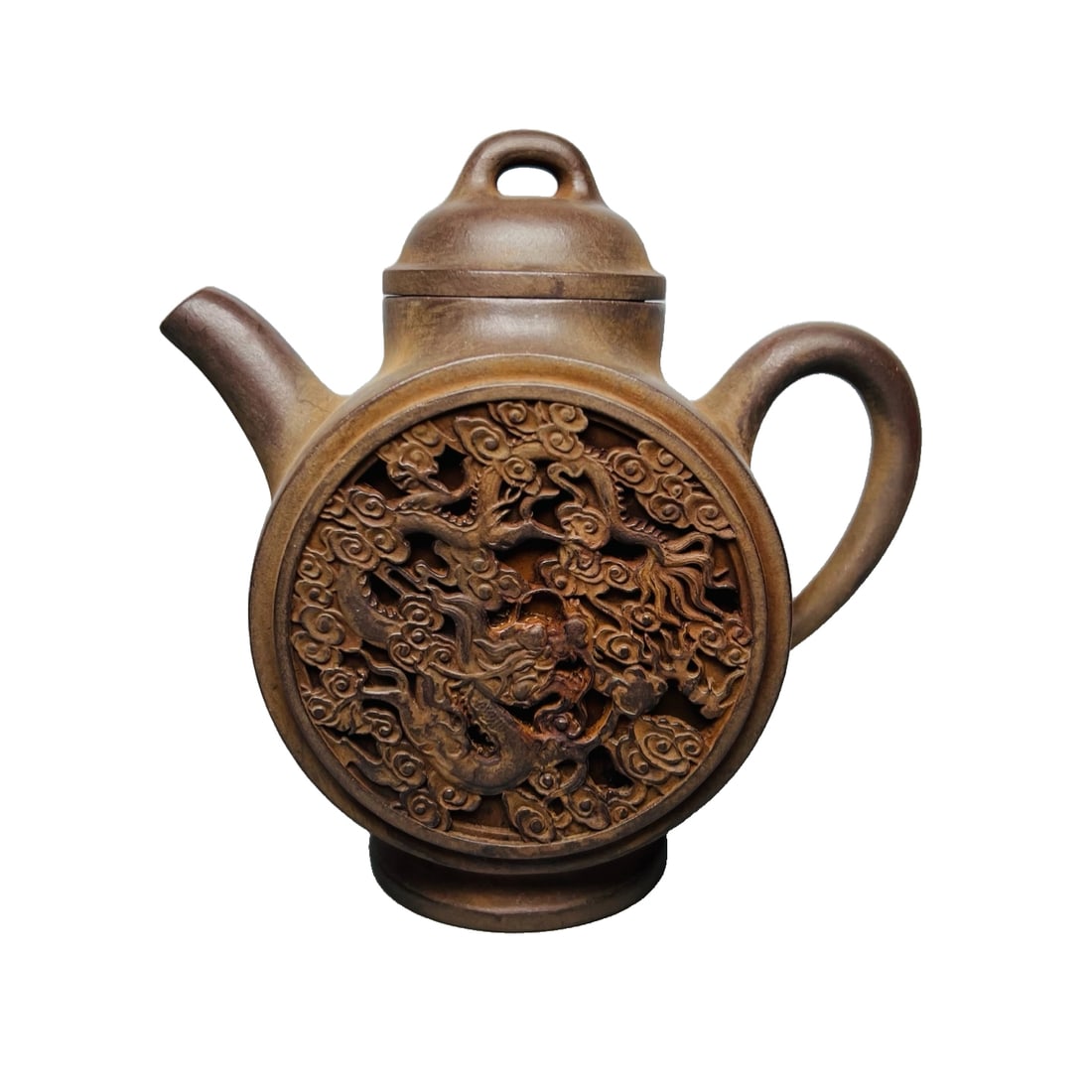 Taiwanese collector collects a teapot from the old Yixing factory, a hollowed-out teapot by Li (1 of 10)