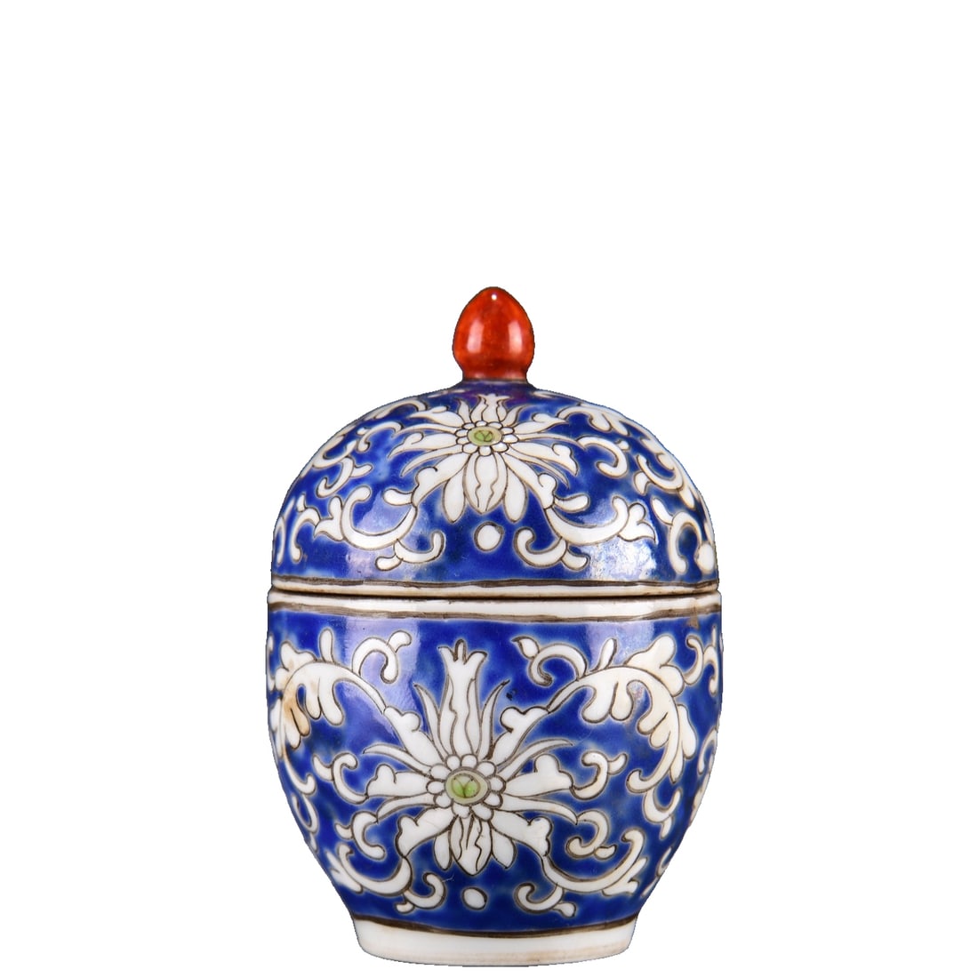 Tongzhi Famille Rose Lotus Scroll Jar (1 of 10)