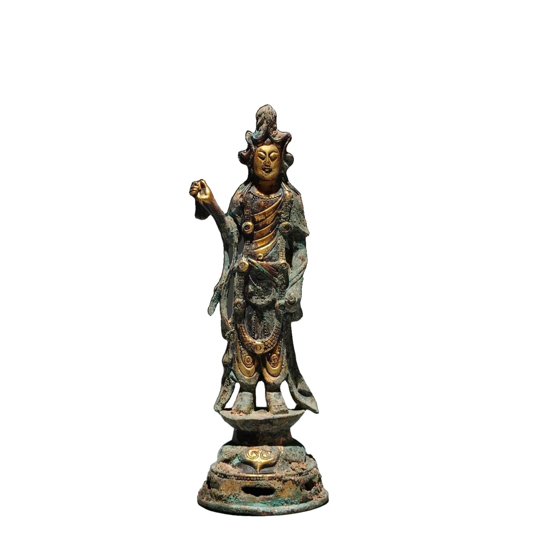 Tang Dynasty fine bronze gilt Bodhisattva statue (1 of 10)
