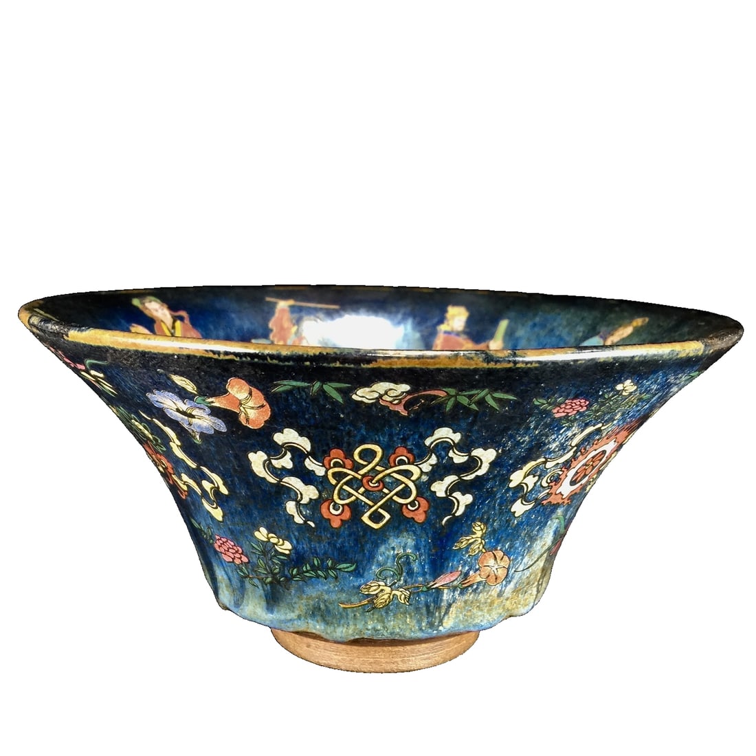 Song Jian kiln painted Eight Immortals pattern fighting hat bowl (1 of 10)