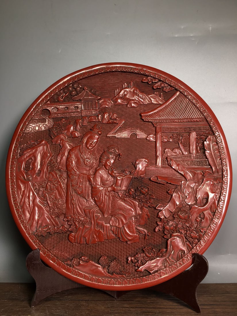 Tin red lacquer tray - 2