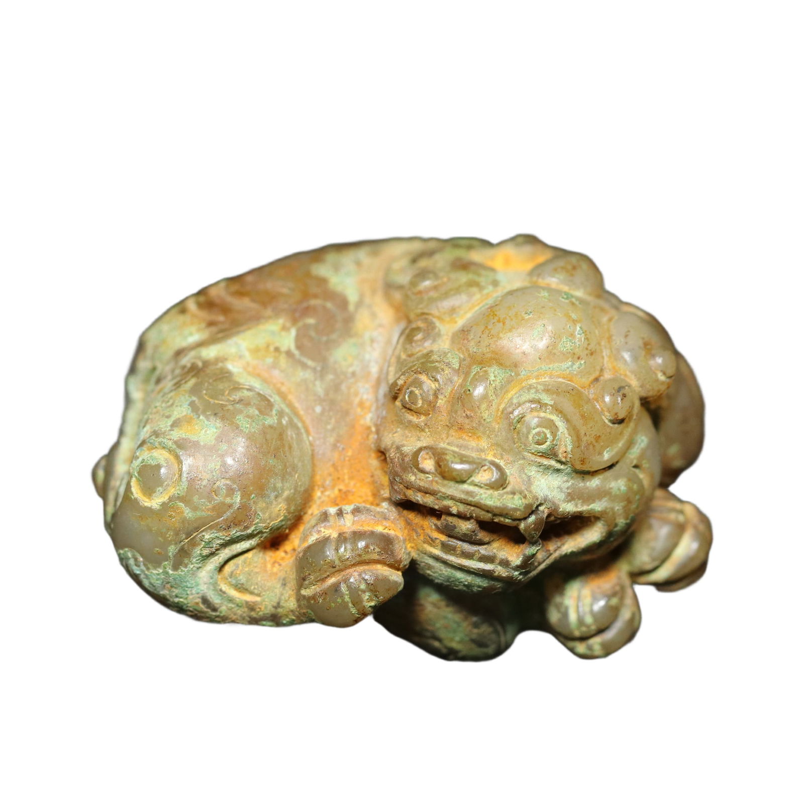 Han Dynasty Hetian jade auspicious beast ornament (1 of 10)