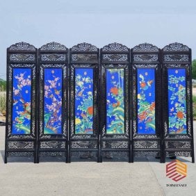 Rosewood Porcelain Board: Rosewood Porcelain Board. rosewood porcelain board Flower and bird screen has simple workmanship, exquisite painting, smooth and lifelike lines, vivid patterns, and calm atmosphere. When opened, the d