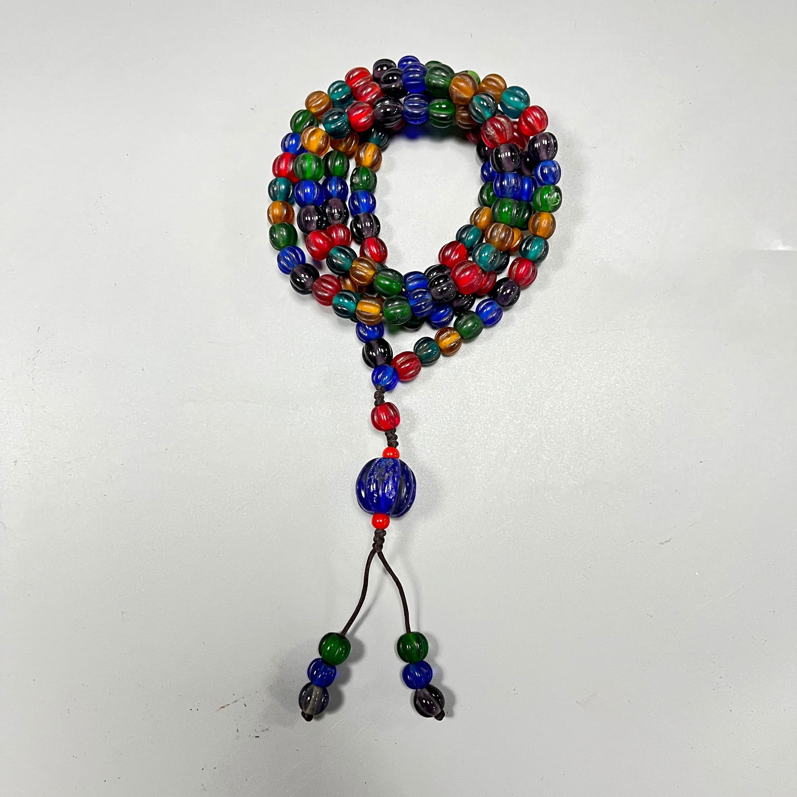 Glass Buddhist bead necklace and bracelet (1 of 5)