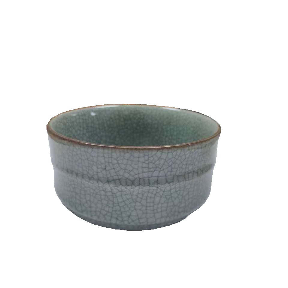 Ceramic bowl cracks naturally: Ceramic bowl with natural crackle, 6.5x13.5cm