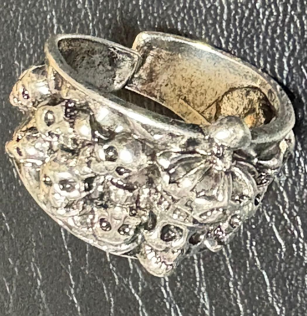 (Second-hand) Skull Head Pattern Silver Ring - 2