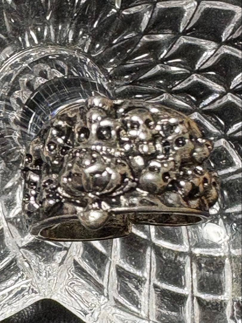 (Second-hand) Skull Head Pattern Silver Ring - 3